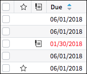 List view rows with icons instead of text.
