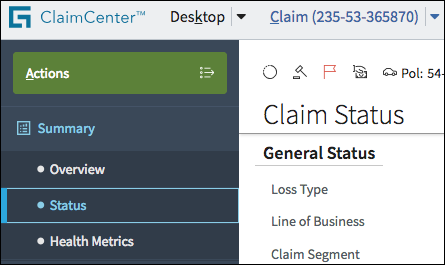Sidebar with Summary category expanded.