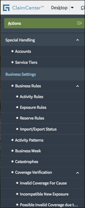 Sidebar with multiple levels and each level indented.