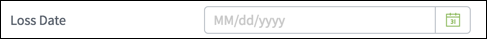 Loss Date text box with date picker.