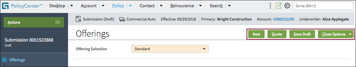 Wizard with toolbar with Next button.